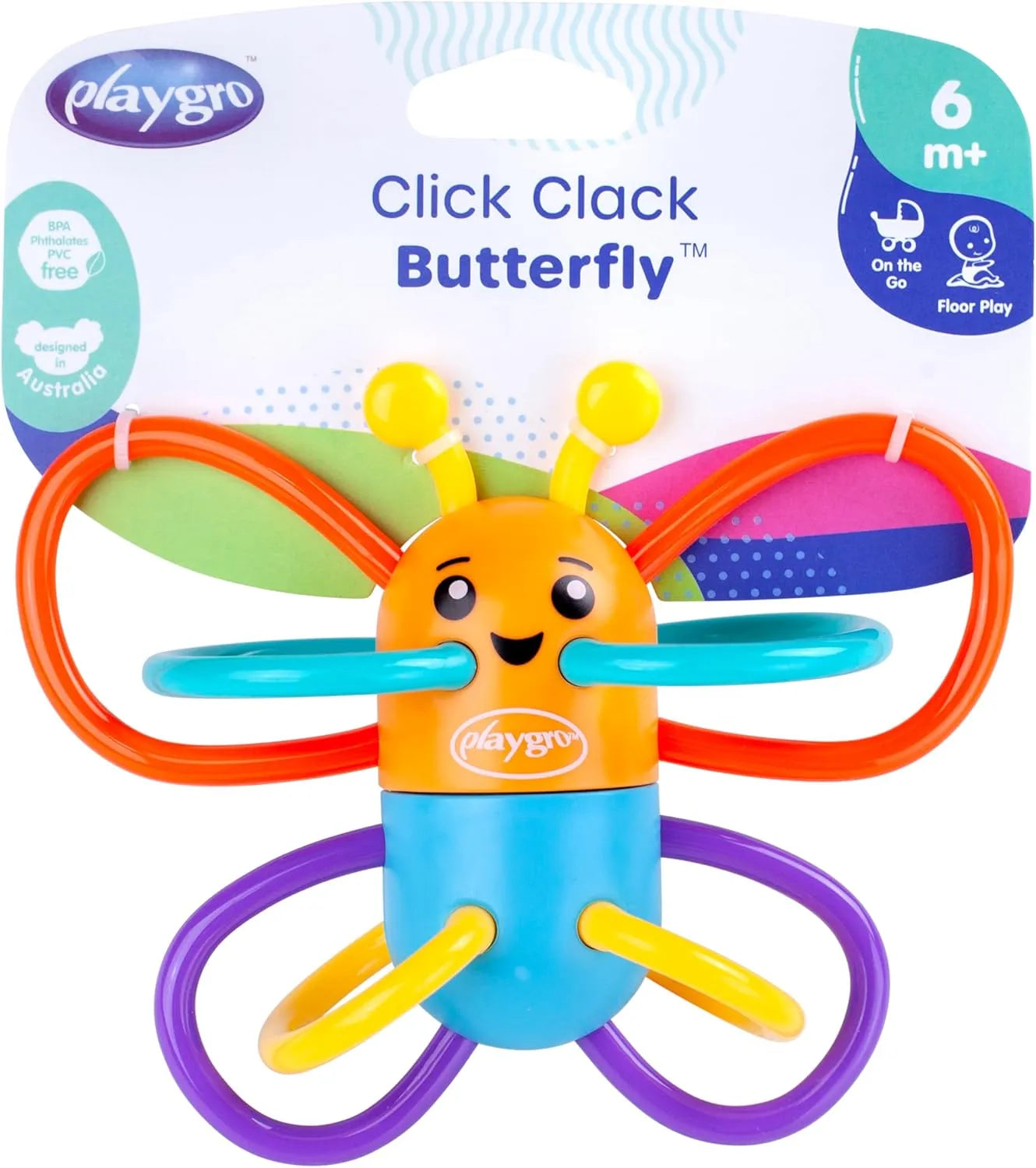 Playgro Click Clack Butterfly Pollybag