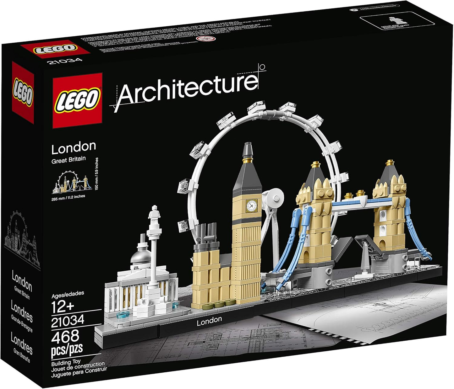 LEGO Architecture Skyline Model Building Set Model Kit– 468 Pcs