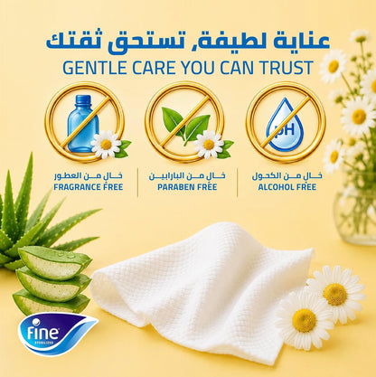 Fine Baby Wet Wipes Alovera & Cham (72s)