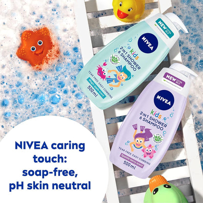 Nivea Kids 2 In 1 Shower & Shampoo (500ml)