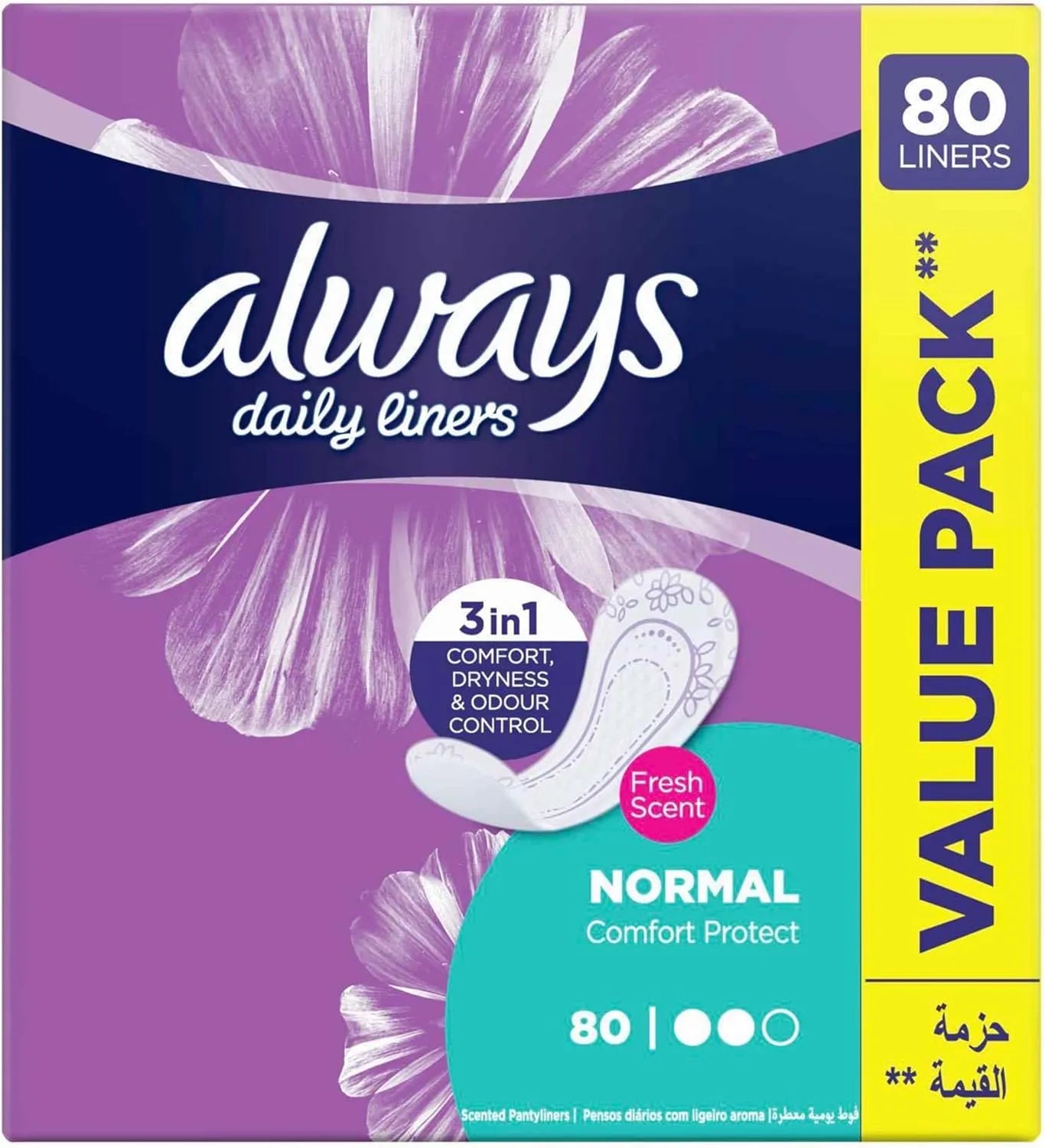 Always Liners Comfort & Protection (4x80)