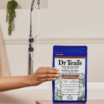 Dr. Teal's Salt Soak with Pure Epsom Salt, Nourish & Protect with Coconut Oil (36kg) 