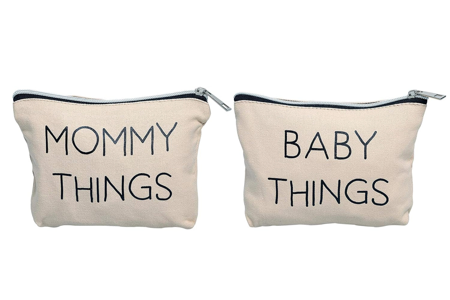Pearhead Mommy and Baby Canvas Pouch Set, 2pcs