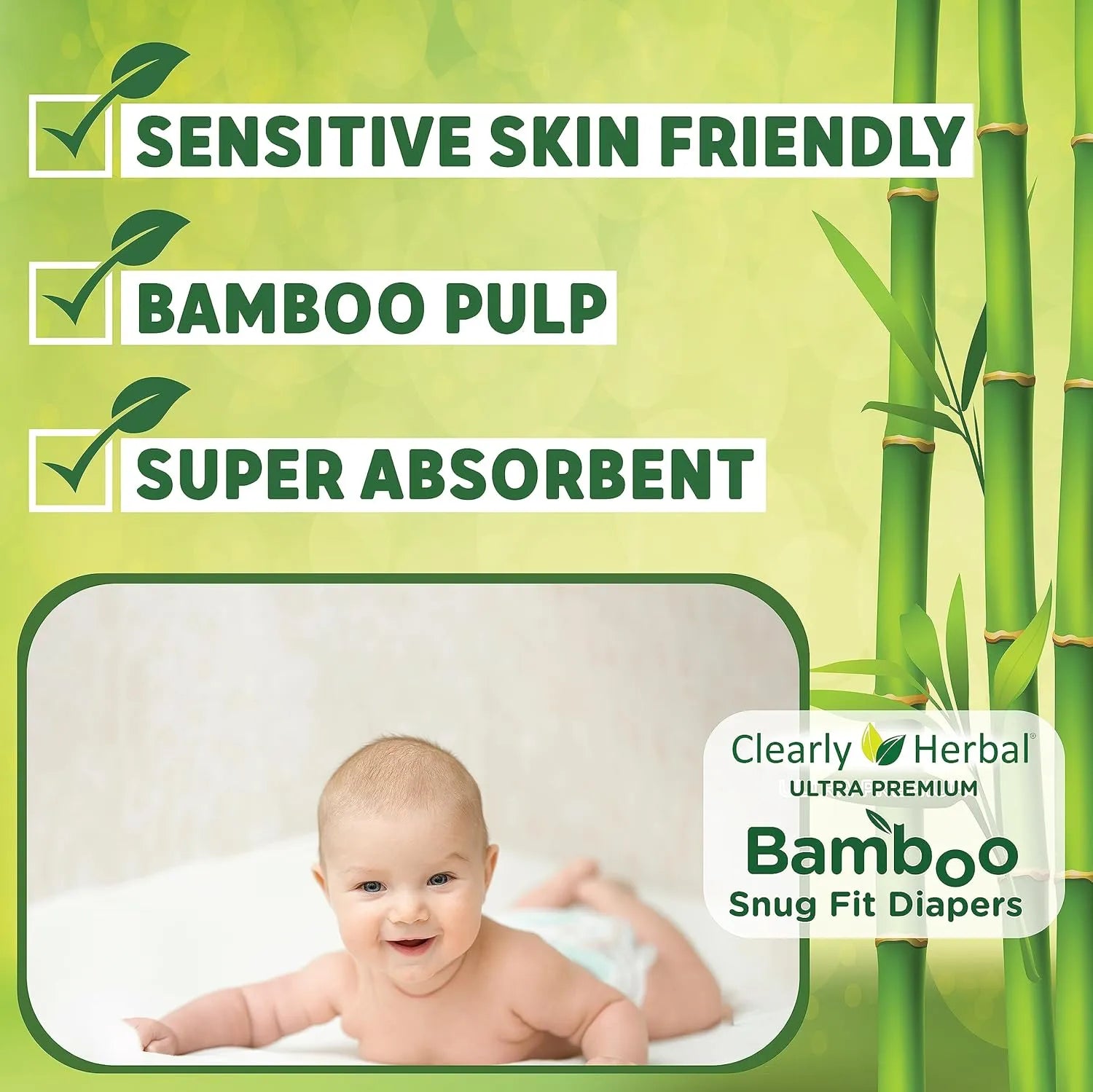Clearly Herbal Organic Bamboo Diapers