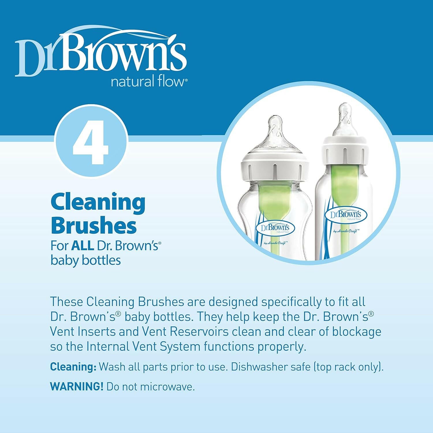 Dr. Brown's 4-Pack Mini Cleaning Brushes