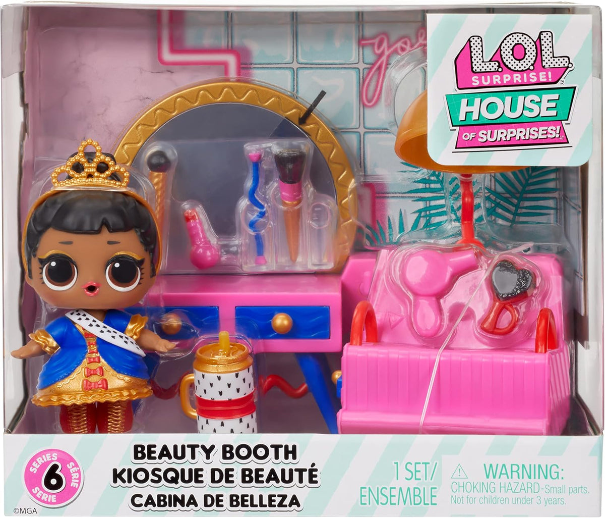 L.O.L. Surprise! Beauty Booth Playset with Exclusive Doll – 8 Surprises