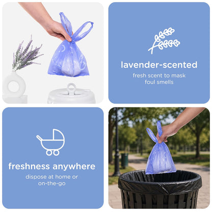 Ubbi Diaper Sacks Periwinkle (200 Counts)