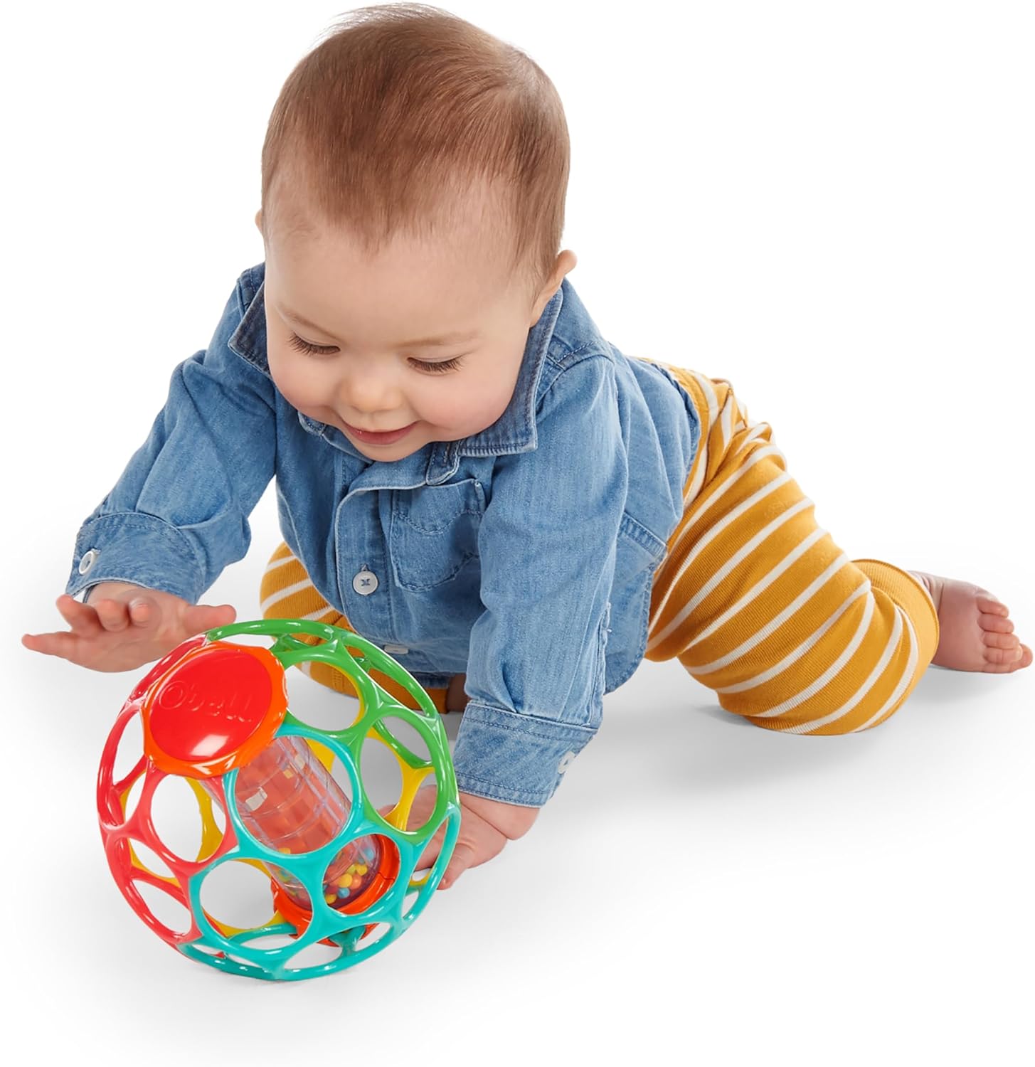 Rattle Toy Oball Rollin Rainstick Bright Starts Oball Rollin