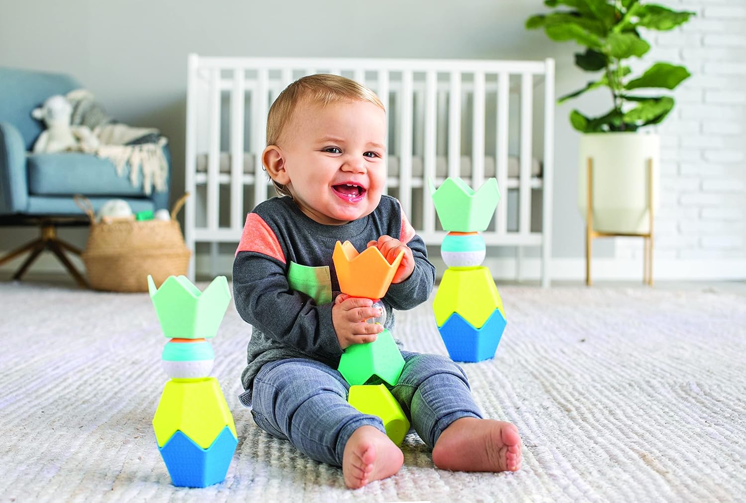 Infantino Sensory Stacking Cups & Activity Ball