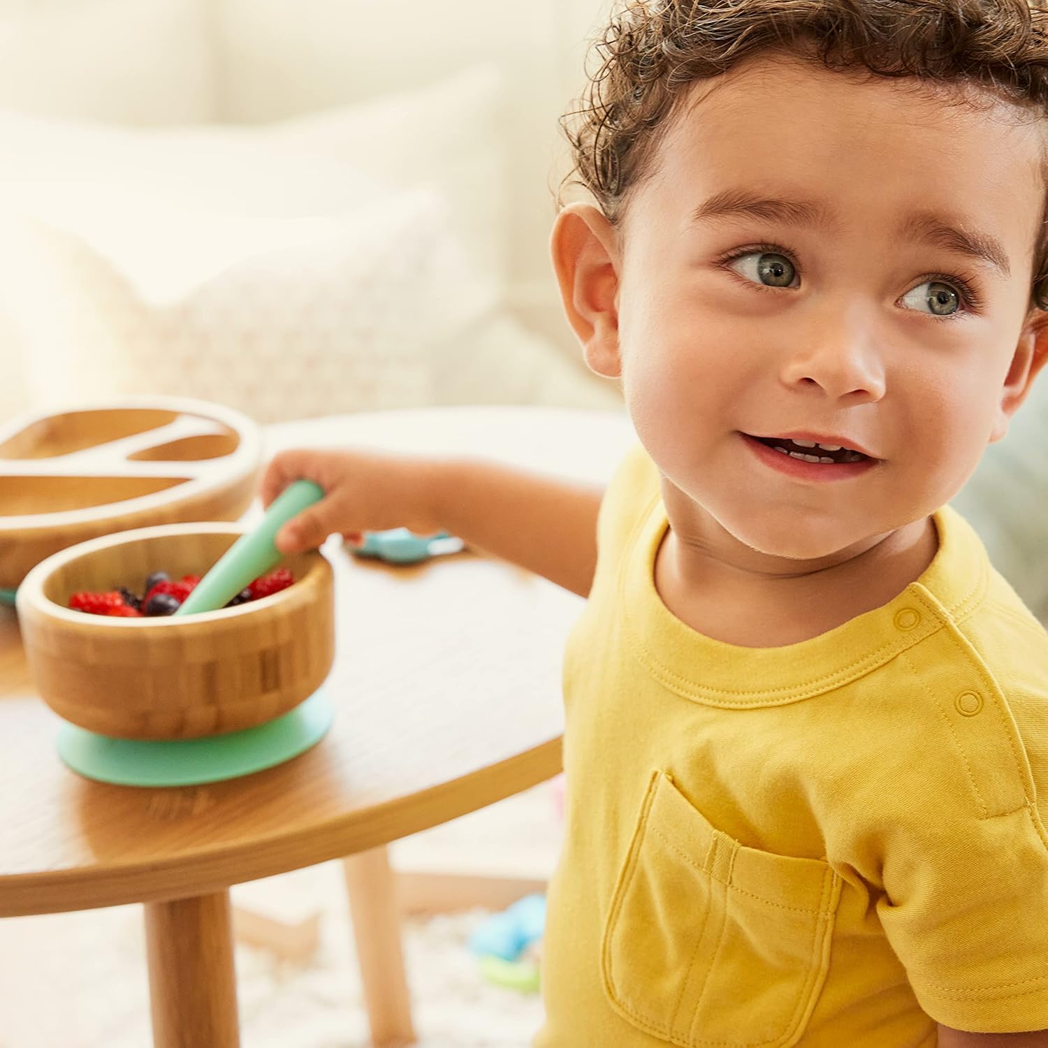 Munchkin Bambou Suction Bowl and Silicone Spoon