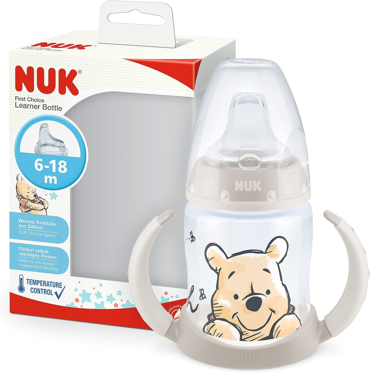 Nuk Disney Winnie The Pooh First Choice Learner Bottle (6-18 Months, 150ml)