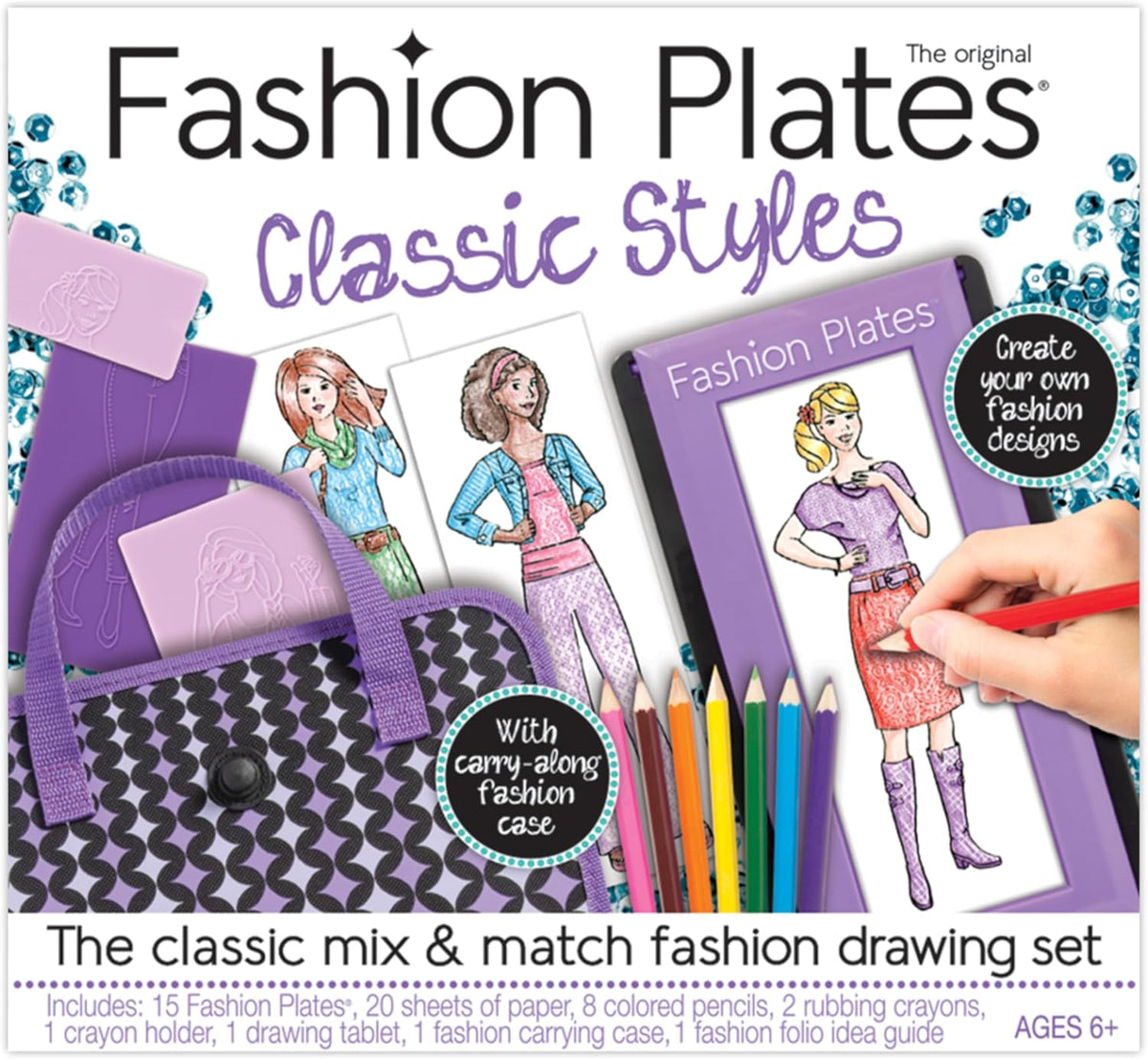 Fashion Plates Classic Styles Mix-and-Match Drawing Kit