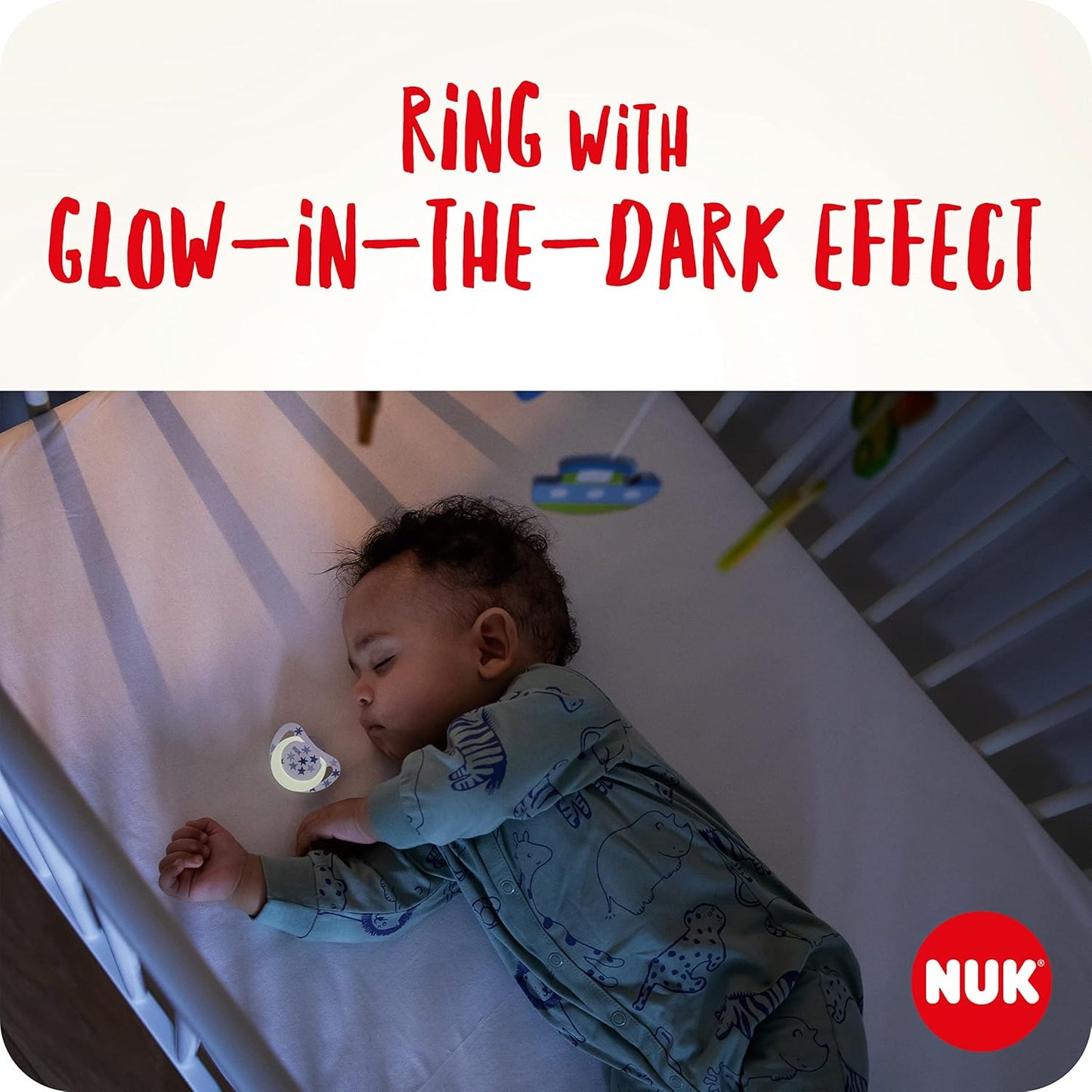 NUK Star Day & Night Silicone Soother Pacifier - Pack of  2 (6-18 Months)