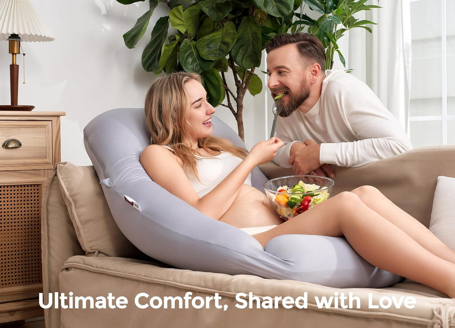 Momcozy Dreamline U Pro Pregnancy Pillow (Grey)