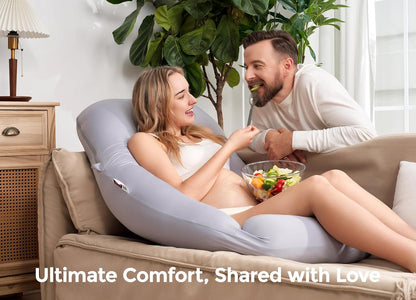 Momcozy Dreamline U Pro Pregnancy Pillow (Grey)