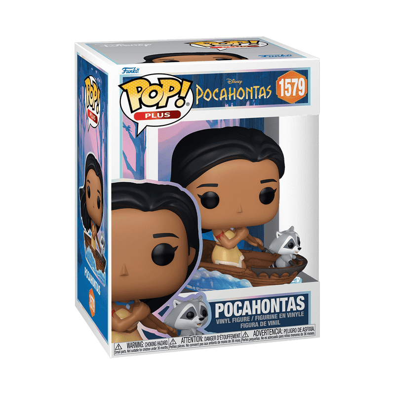 Funko Pop! Plus - Disney Pocahontas 30th Anniversary with Meeko in Canoe Vinyl Figure - 9 cm