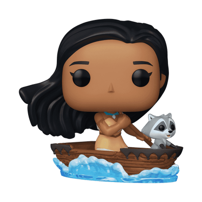 Funko Pop! Plus - Disney Pocahontas 30th Anniversary with Meeko in Canoe Vinyl Figure - 9 cm