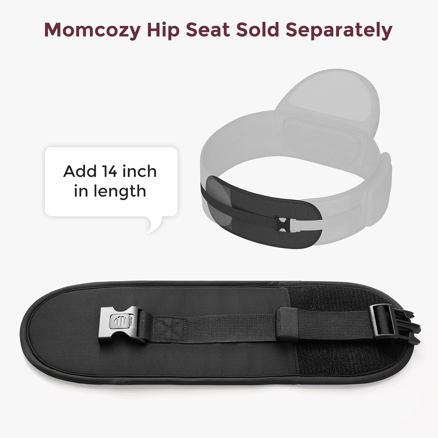 وصلة إطالة حزام حمالة الورك Move2Fit من Momcozy (أسود)