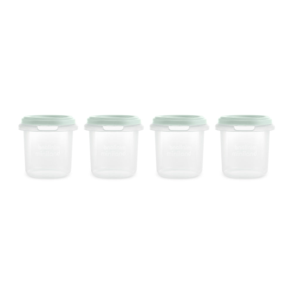 Miniland Hermisized Baby Food Containers (Mint Green) - Pack of 4