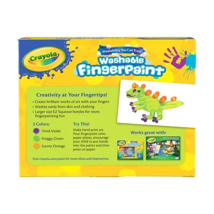 Crayola 3 CT. 8 oz. Washable Fingerpaint – Bright Colors