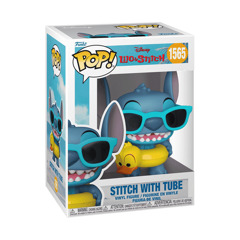 Funko Pop! - Disney Lilo & Stitch Stitch with Tube Vinyl Figure - 9.8 cm