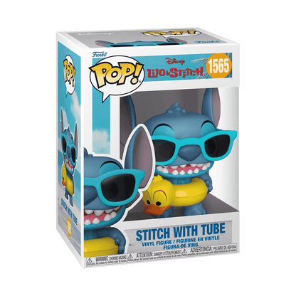 Funko Pop! - Disney Lilo & Stitch Stitch with Tube Vinyl Figure - 9.8 cm