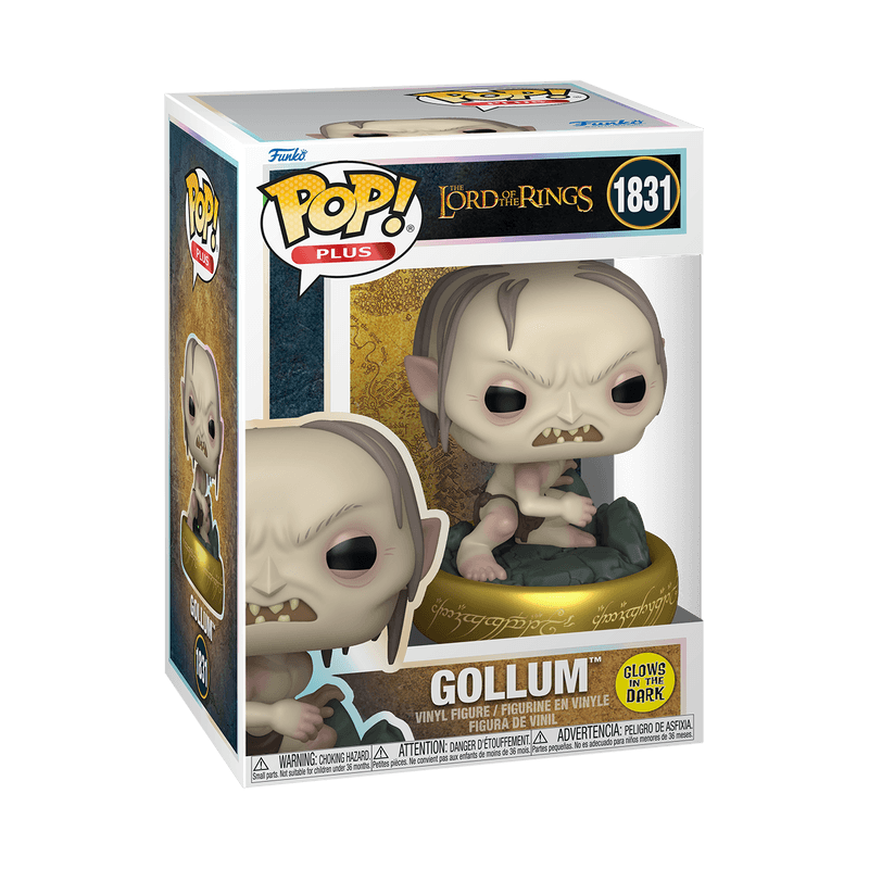 Funko Pop! Plus - The Lord of the Rings Gollum Glow-in-the-Dark Vinyl Figure - 9.4 cm