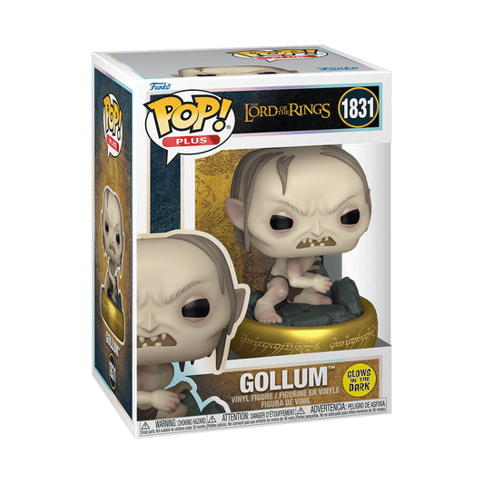 Funko Pop! Plus - The Lord of the Rings Gollum Glow-in-the-Dark Vinyl Figure - 9.4 cm