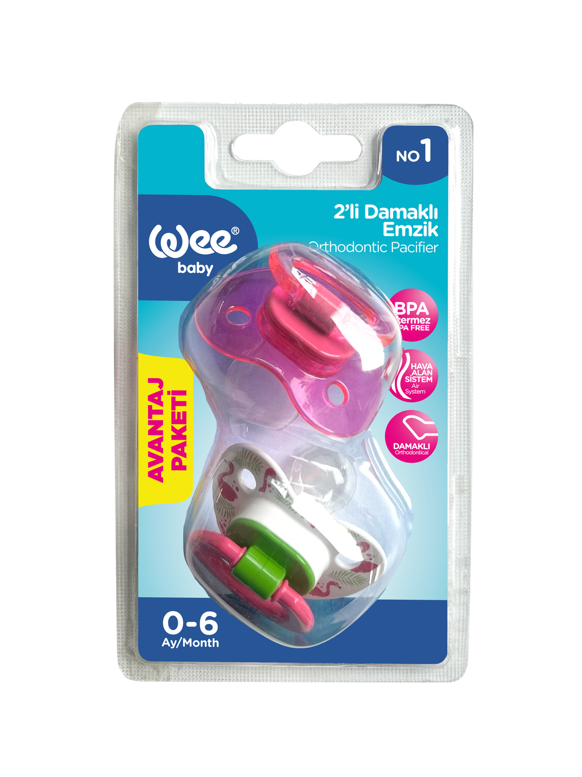 Wee Baby Orthdontic Teat Soother (0-6m) - Pack of 2