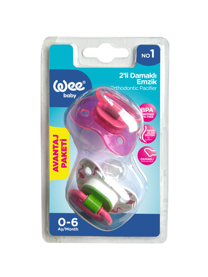 Wee Baby Orthdontic Teat Soother (0-6m) - Pack of 2