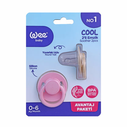 Wee Baby Cool Round Teat Soother (0-6m) - Pack of 2