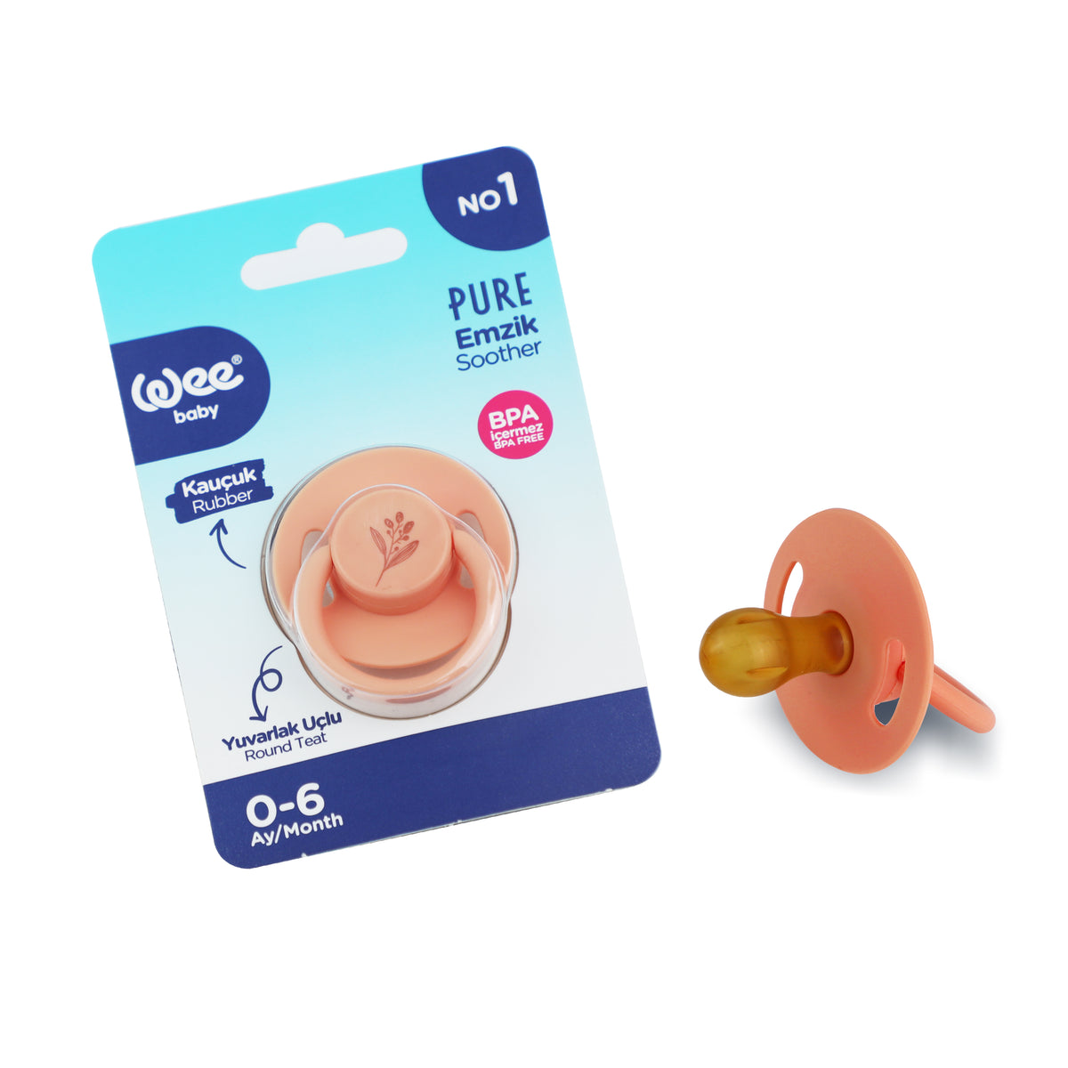 Wee Baby Latex Rubber Soother (6-18m)