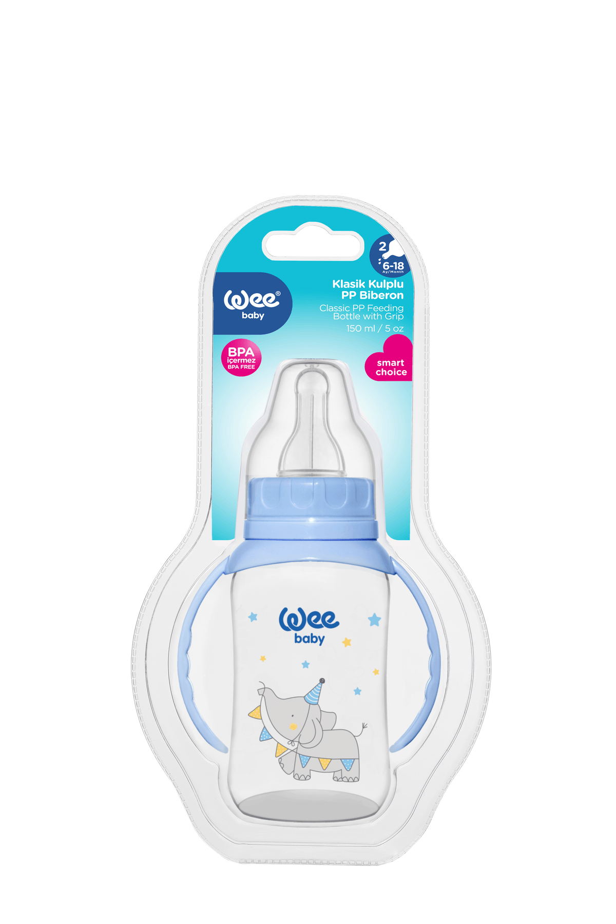 Wee Baby PP Feeding Bottles With Grip (150ml)