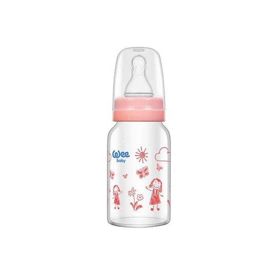 Wee Baby Glass Feeding Bottle (120ml)