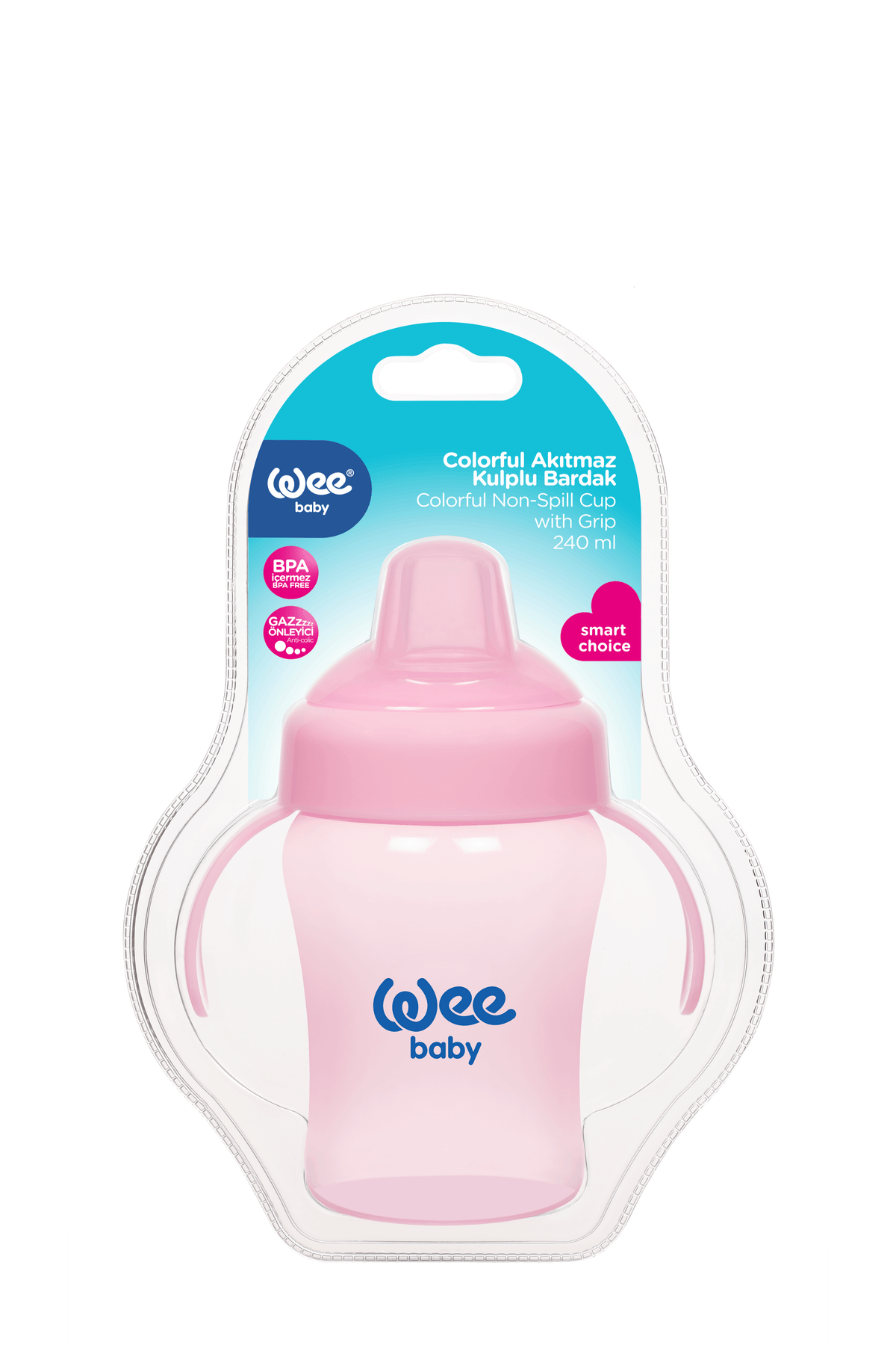 Wee Baby Colorful Non Spill Cup With Grip (240ml)