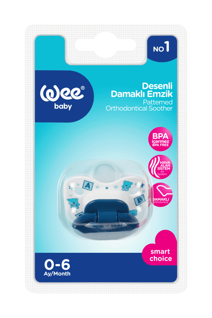 Wee Baby Patterned Body Orthodontic Soother (0-6m).