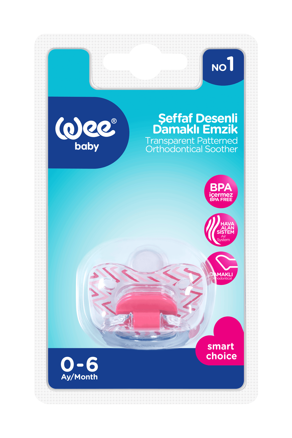 Wee Baby Transparent Patterned Body Orthodontic Soother