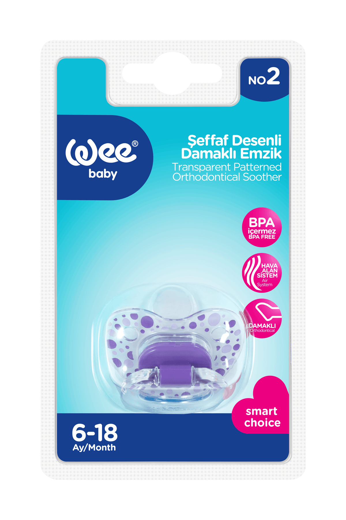 Wee Baby Transparent Patterned Body Orthodontic Soother