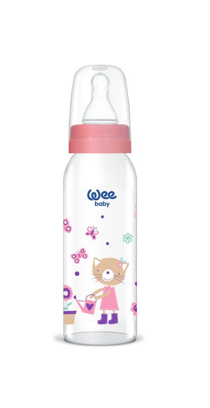 Wee Baby Glass Feeding Bottle (250ml)