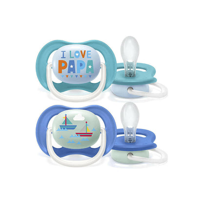 Philips Avent 2-pc Ultra Air Happy Pacifier for 6-18 months - I Love Papa