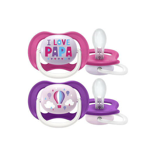 Philips Avent 2-pc Ultra Air Happy Pacifier for 6-18 months - I Love Papa