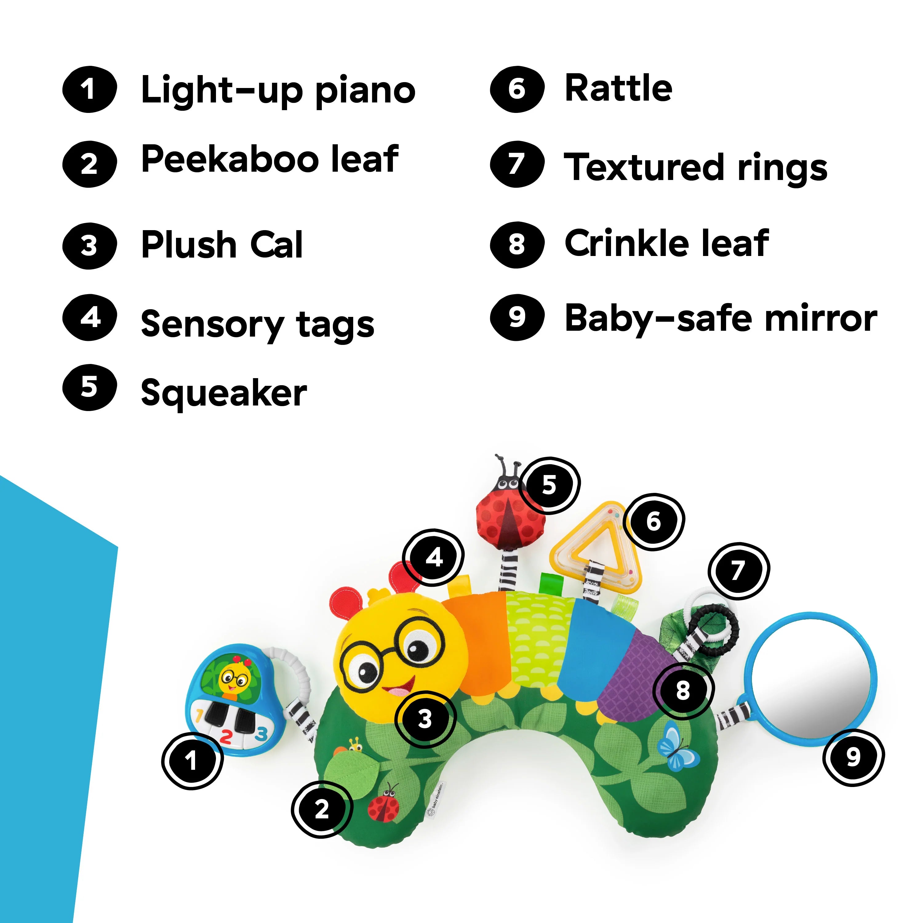 Baby Einstein Cal A Pillow Tummy Time Activity Pillow