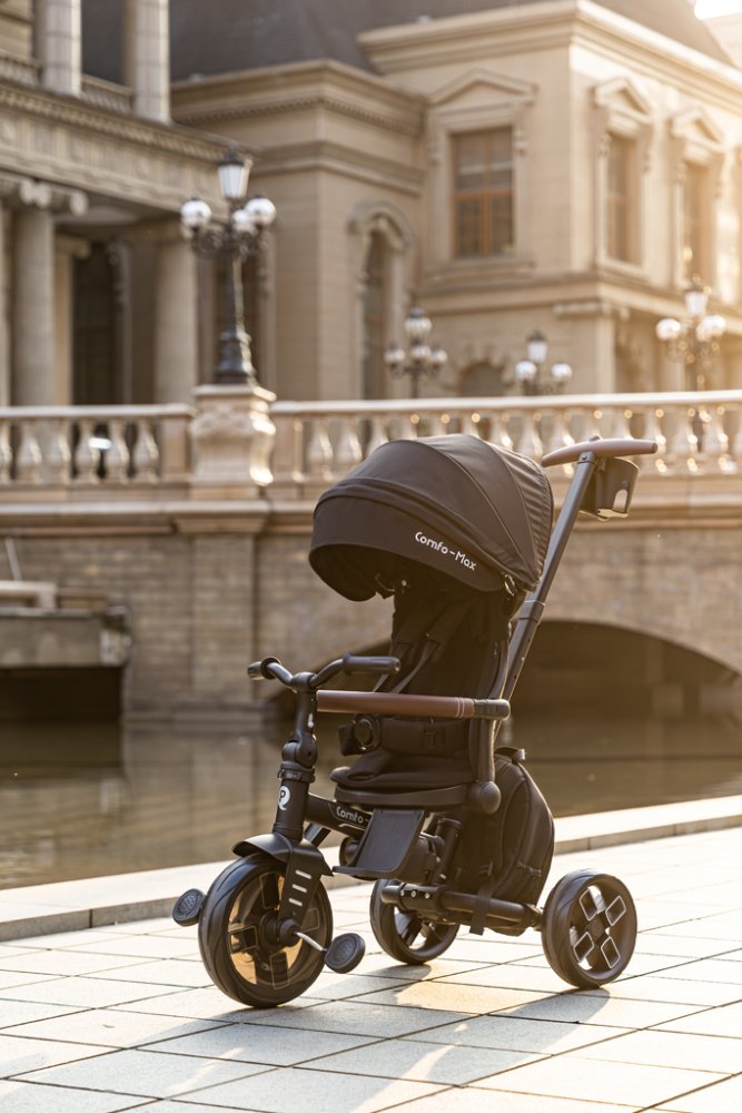 Qplay Comfo Max Black Tricycle 7 In 1 (10 Months+)