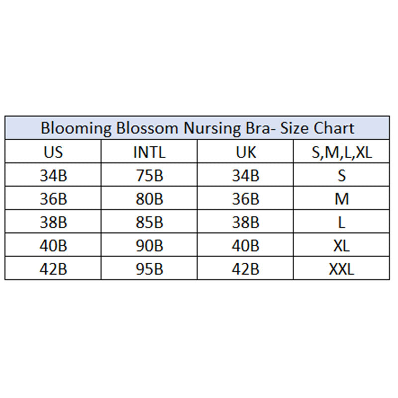 Blooming Blossom Wire Free Nursing Bra (Black)