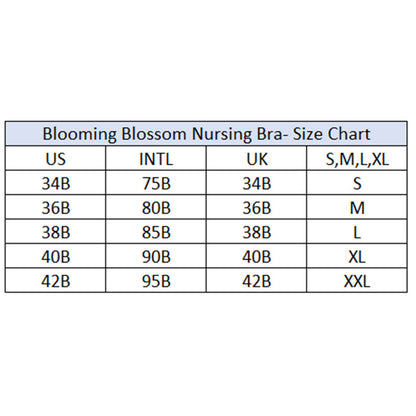 Blooming Blossom Wire Free Nursing Bra (Black)