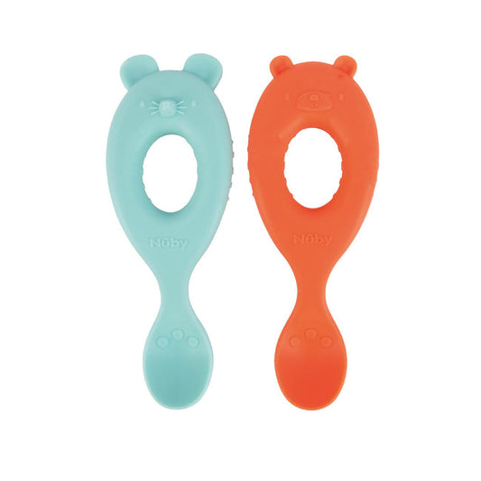 ملاعق Nuby Easy Grip - عبوة من قطعتين