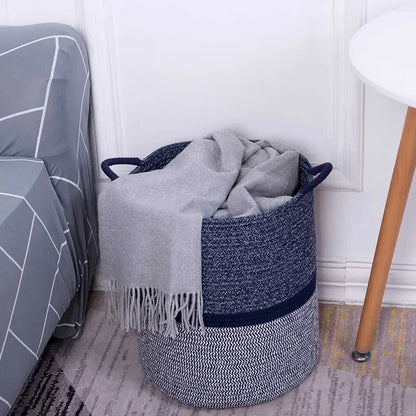 Little Story Cotton Rope Diaper Caddy XL – Blue