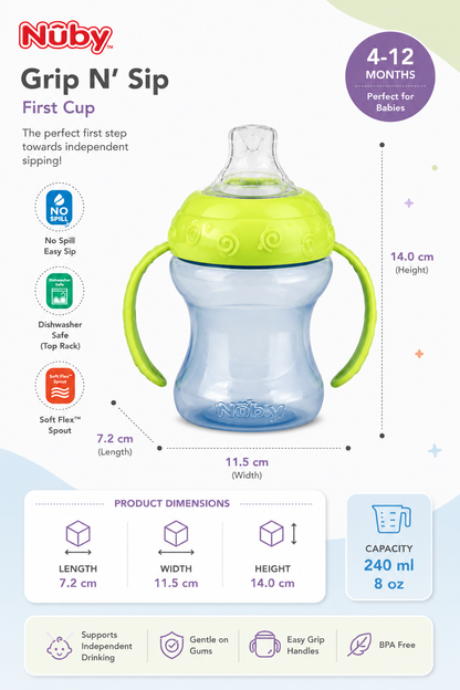 Nuby Grip N Sip Cups (Assorted)