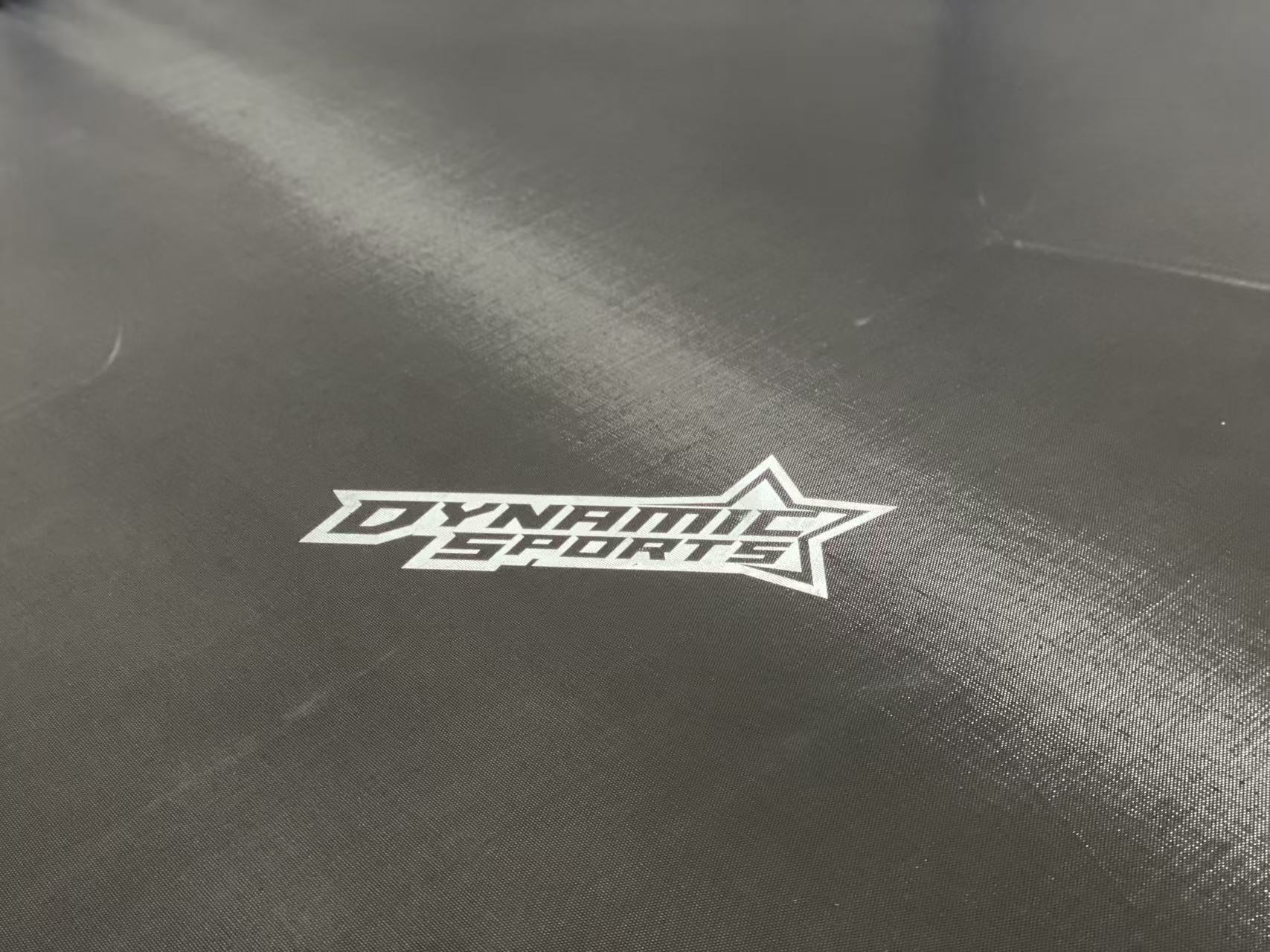 Fun Jump 10 Ft Blue Trampoline With Outside Short Pole Safety Net and Ladder