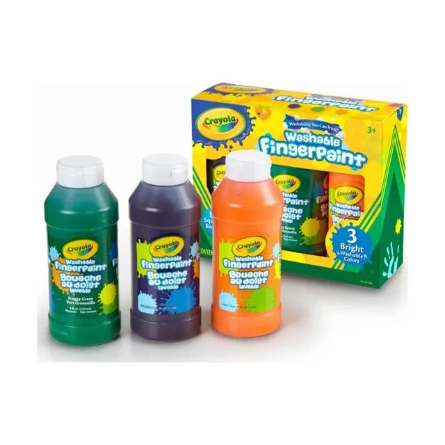 Crayola 3 CT. 8 oz. Washable Fingerpaint – Bright Colors